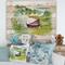 Designart - Rural Green Landscape With Boat - Lake House Print on Natural Pine Wood